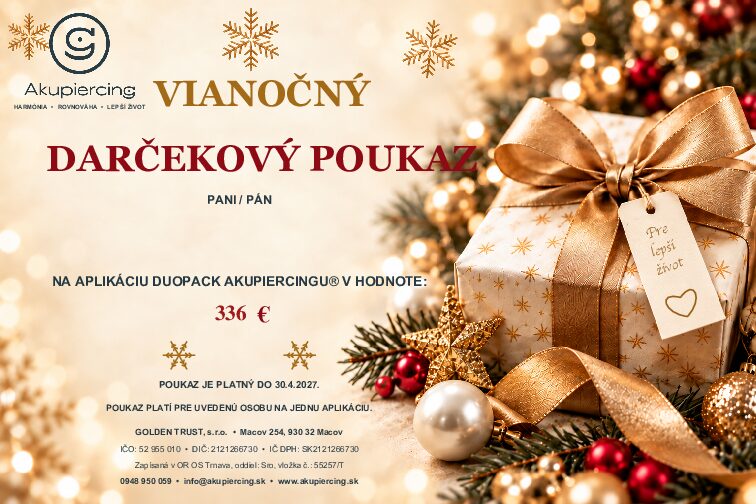 Vianočný darčekový poukaz v hodnote 336€